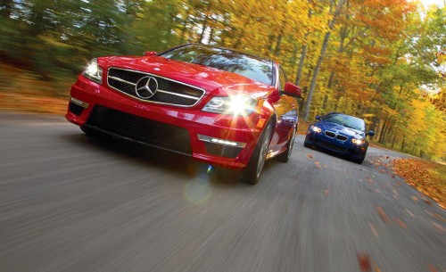 mercedes-benz c63 amg and bmw m3