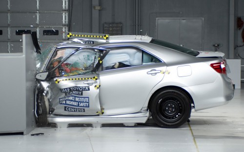 2013 Toyota Camry during IIHS-test
