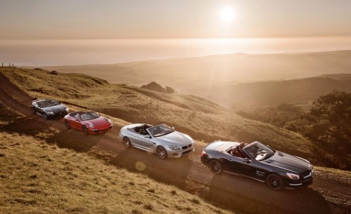 jaguar xkr-s porsche 911 carrera s cabriolet bmw m6 convertible and mercedes-benz sl63 amg