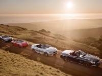 2013 Jaguar XKR-S convertible, Porsche 911 Carrera S cabriolet, BMW M6 convertible, and Mercedes-Benz SL63 AMG