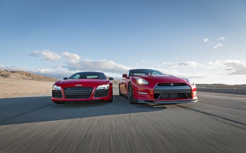 2014 Audi R8 V10 Plus and Nissan GT-R Track Pack