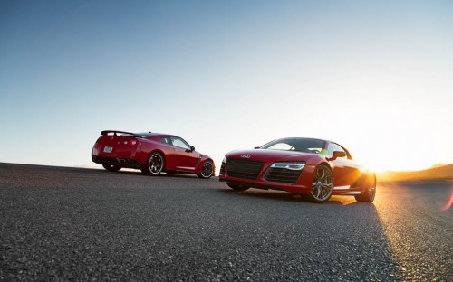 2014 Audi R8 V10 Plus and Nissan GT-R Track Pack