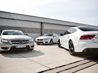2014 Mercedes-Benz CLS63 AMG S-Model 4MATIC, 2014 BMW M6 Gran Coupe, and 2014 Audi RS7