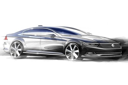 2015-Volkswagen-Passat-sketch-front-quarter