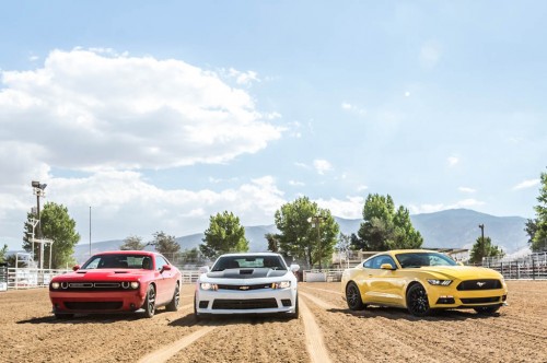 2015-chevrolet-camaro-ss-dodge-challenger-rt-scat-pack-ford-mustang-gt-front-end