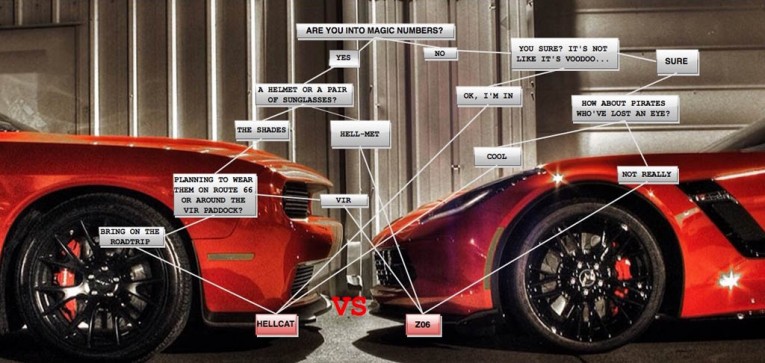 Chevrolet Corvette Z06 vs. Dodge Challenger SRT Hellcat