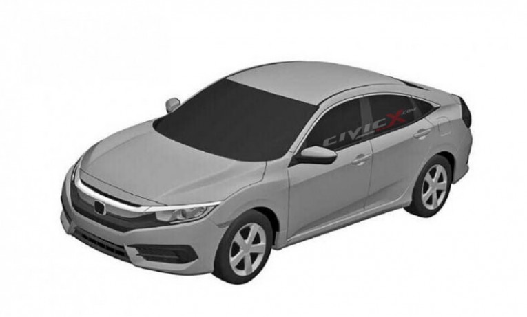 2016 Honda Civic Sedan Patent Drawing