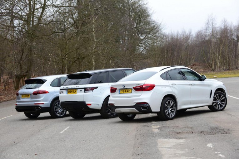 BMW X6 vs Range Rover Sport and Porsche Cayenne