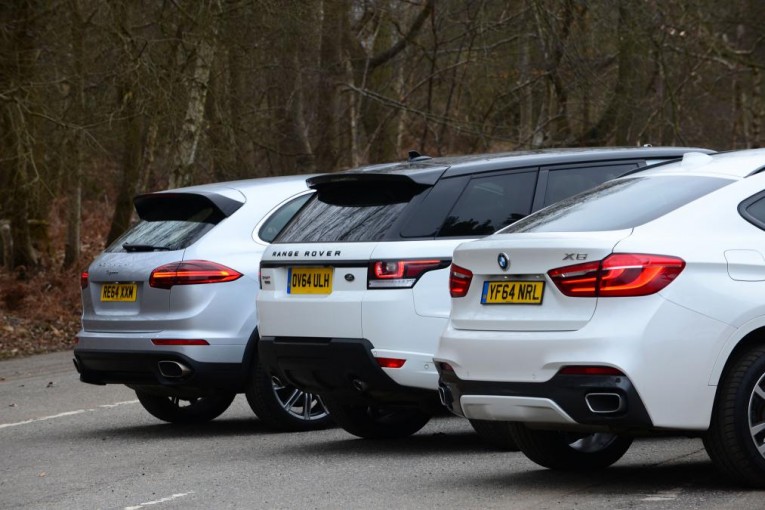 BMW X6 vs Range Rover Sport and Porsche Cayenne