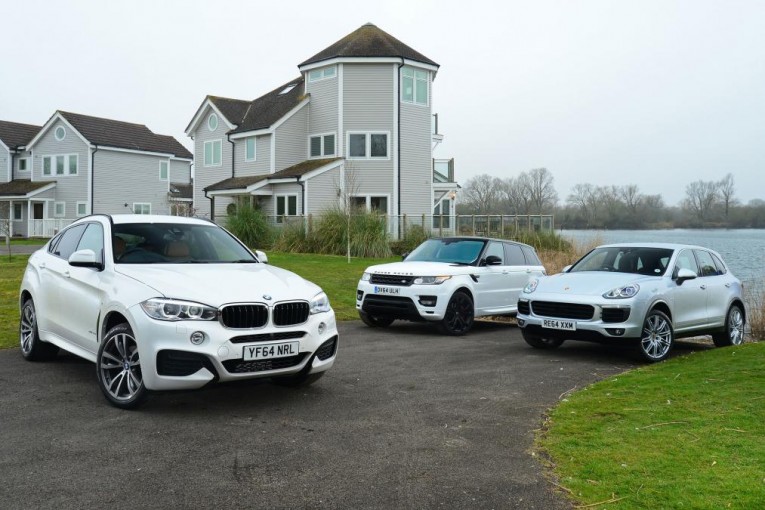 BMW X6 vs Range Rover Sport and Porsche Cayenne