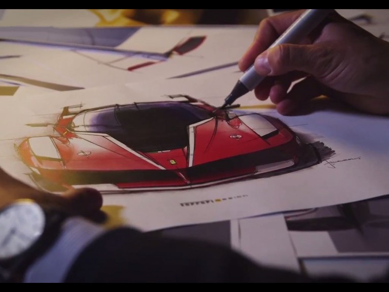 Ferrari FXX-K Design Sketching