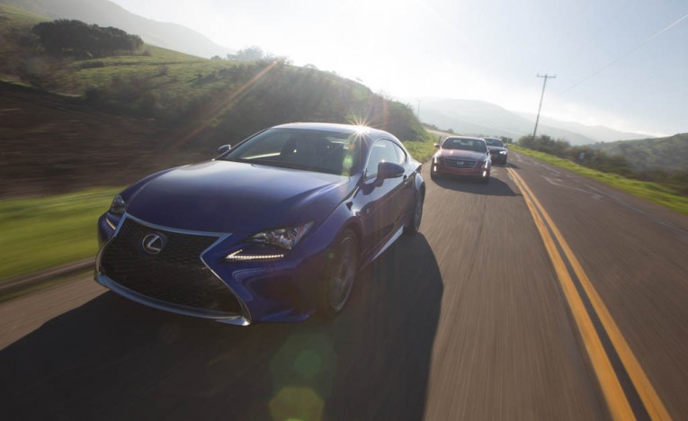 Cadillac ATS Coupe 3.6, Lexus RC350 F Sport, and Audi S5