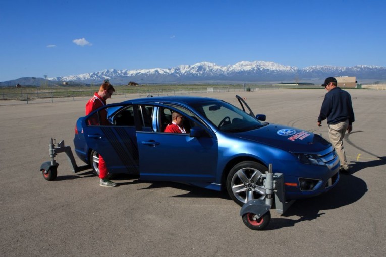 ford-fusion-skid-car-front-three-quarter