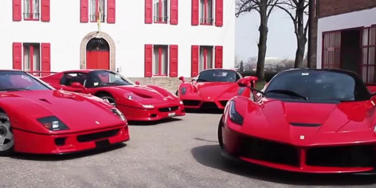 All Ferrari hypercars driven on the Fiorano