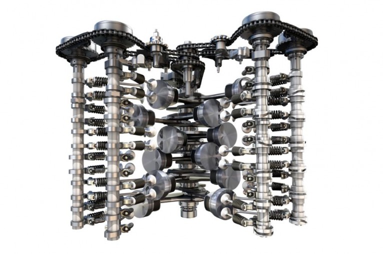 Volkswagen group W-12 engine cutaway