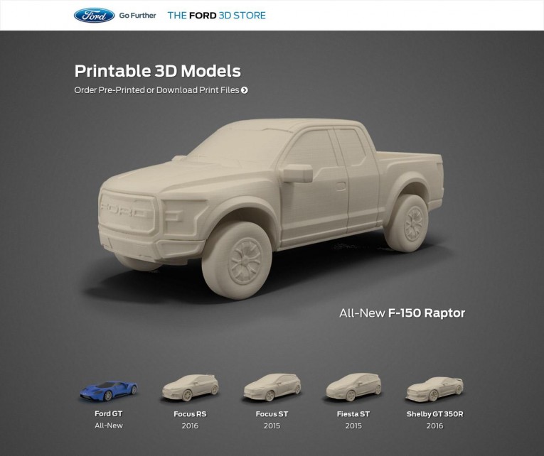 Ford 3D printing store