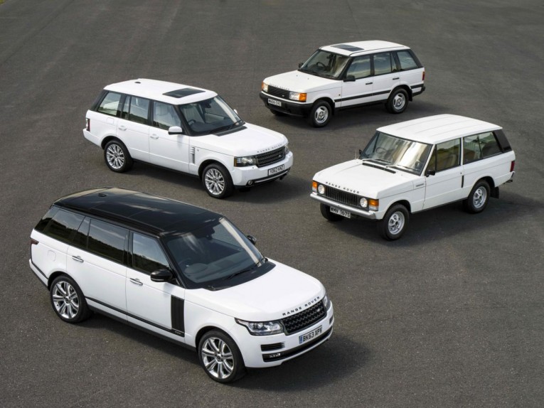 Four generations Land Rover Range Rover