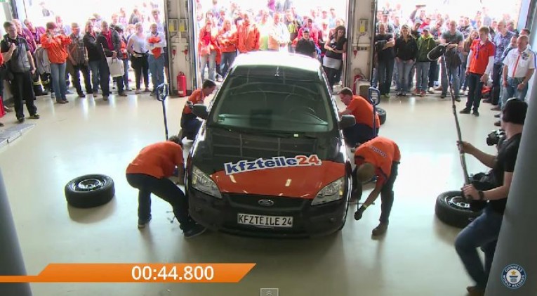 Guinness World Record for the fastest tire change