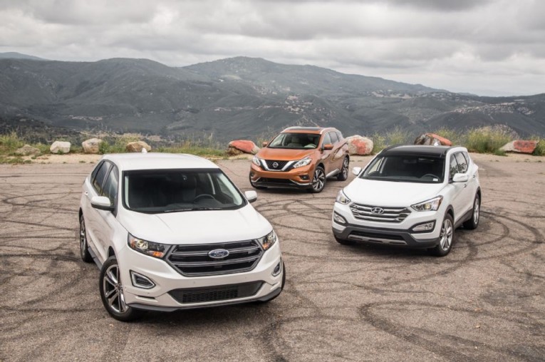 2015 Ford Edge vs. Nissan Murano vs. Hyundai Santa Fe Sport