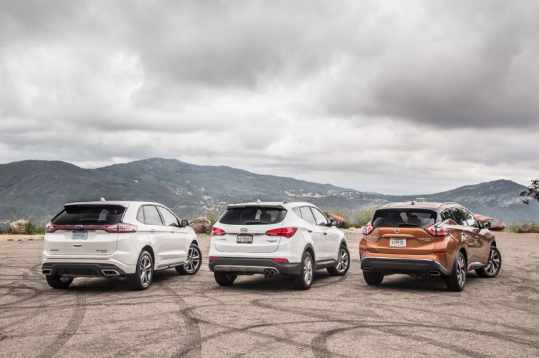 2015 Ford Edge vs. Nissan Murano vs. Hyundai Santa Fe Sport