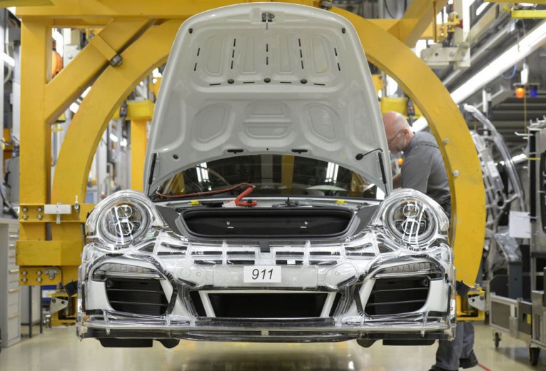 Inside the Porsche factory at Zuffenhausen