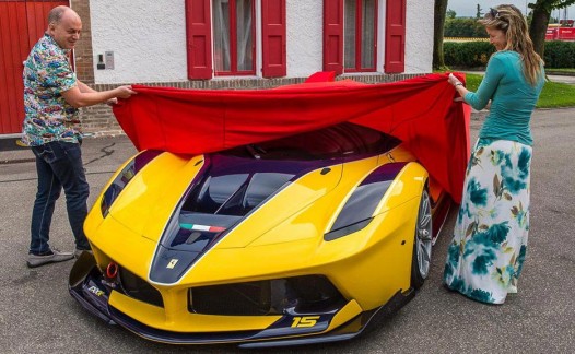 Benjamin and Christine Sloss with Ferrari FXX K