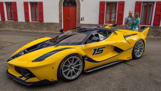 Benjamin and Christine Sloss with Ferrari FXX K