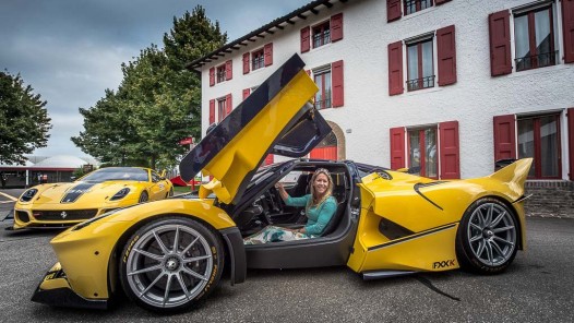 Christine Sloss with Ferrari FXX K