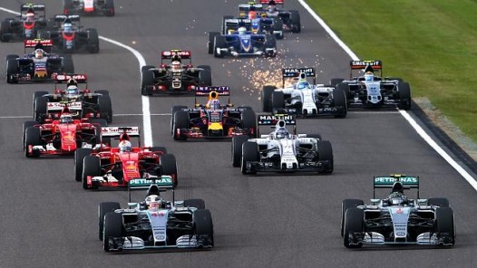 Daniel Ricciardo and Felipe Massa collided shortly after the start in Japan