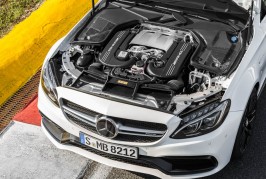 2017 Mercedes-AMG C63 coupe twin-turbocharged 4.0-liter V-8 engine
