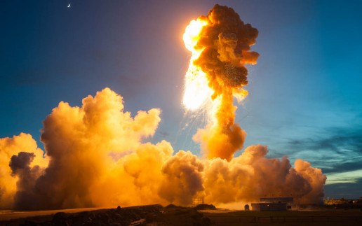 NASA Antares Rocket Explosion