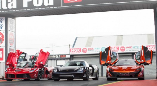 P1 v LaFerrari v 918 Spyder at Santa Pod