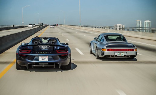 2015 Porsche 918 Spyder and 1989 Porsche 959