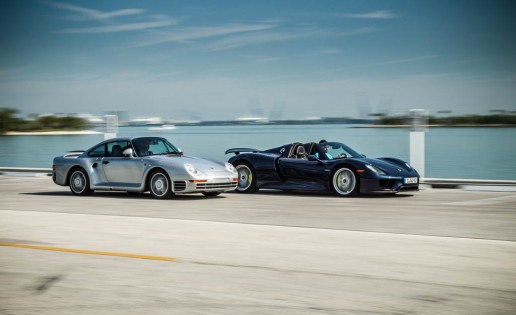 2015 Porsche 918 Spyder and 1989 Porsche 959