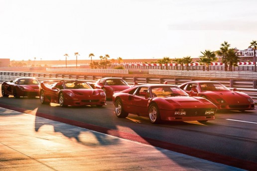 Ferrari supercars on track