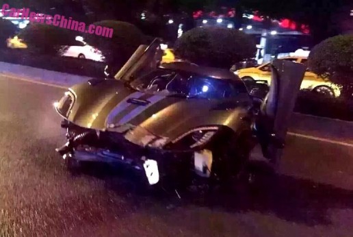 Koenigsegg Agera R Crash China