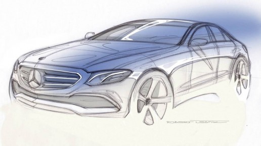 2017 Mercedes E-Class teaser sketch