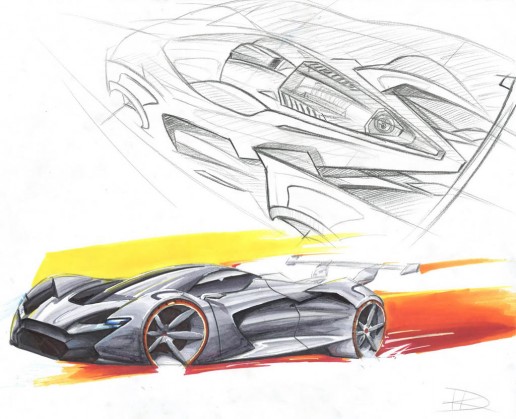 Dodge SRT Concept Design Sketch by Harrison Kunselman