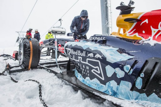 Formula 1 Race Car in the Snow