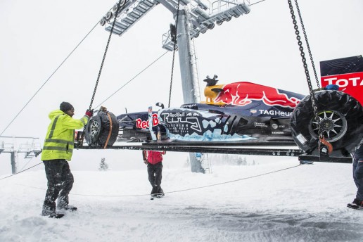 Formula 1 Race Car in the Snow