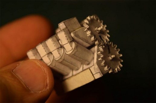 Tiny Paper V-8 Engine