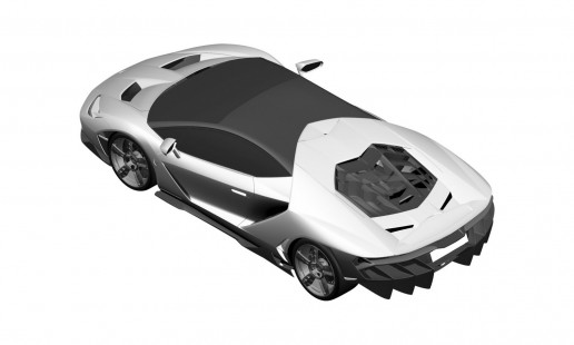 official patent designs of the Lamborghini Centenario LP 770-4