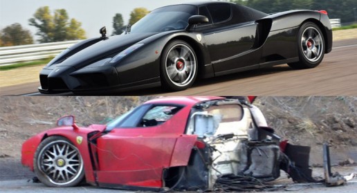 Rebuilt Black Ferrari Enzo