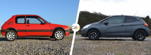 Peugeot 205 GTI vs 208 GTi driving