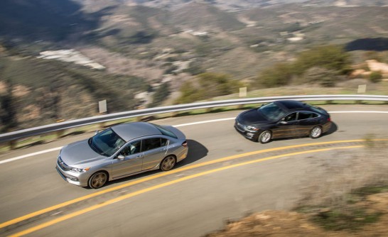 2016 Honda Accord Sport and 2016 Chevrolet Malibu LT