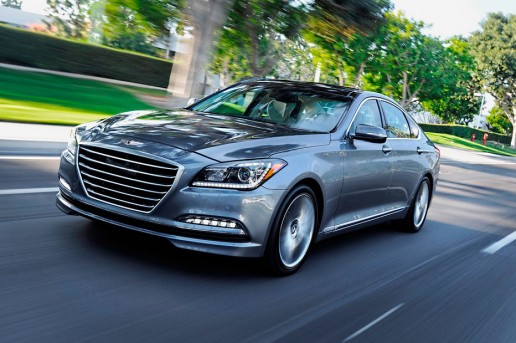 2016-Hyundai-Genesis-front-three-quarter-in-motion