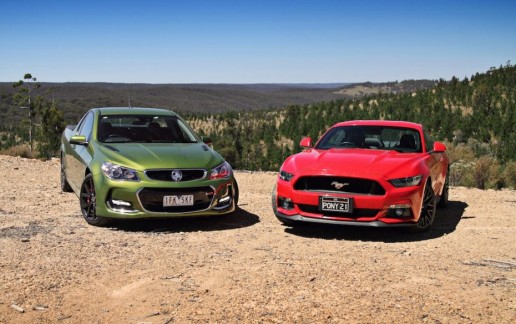 Ford Mustang GT vs Holden SS V Redline Ute