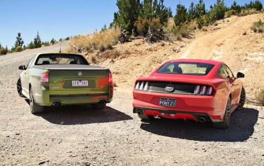 Ford Mustang GT vs Holden SS V Redline Ute