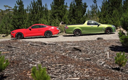 Ford Mustang GT vs Holden SS V Redline Ute