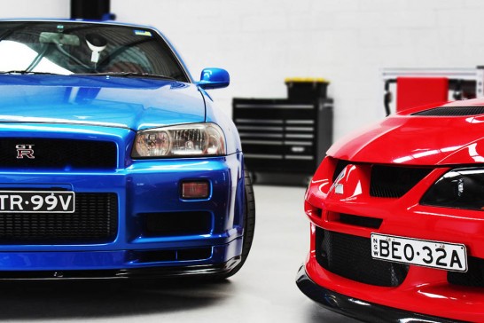 nissan_skyline_r34_gtr_mitsubishi_evo_viii_by